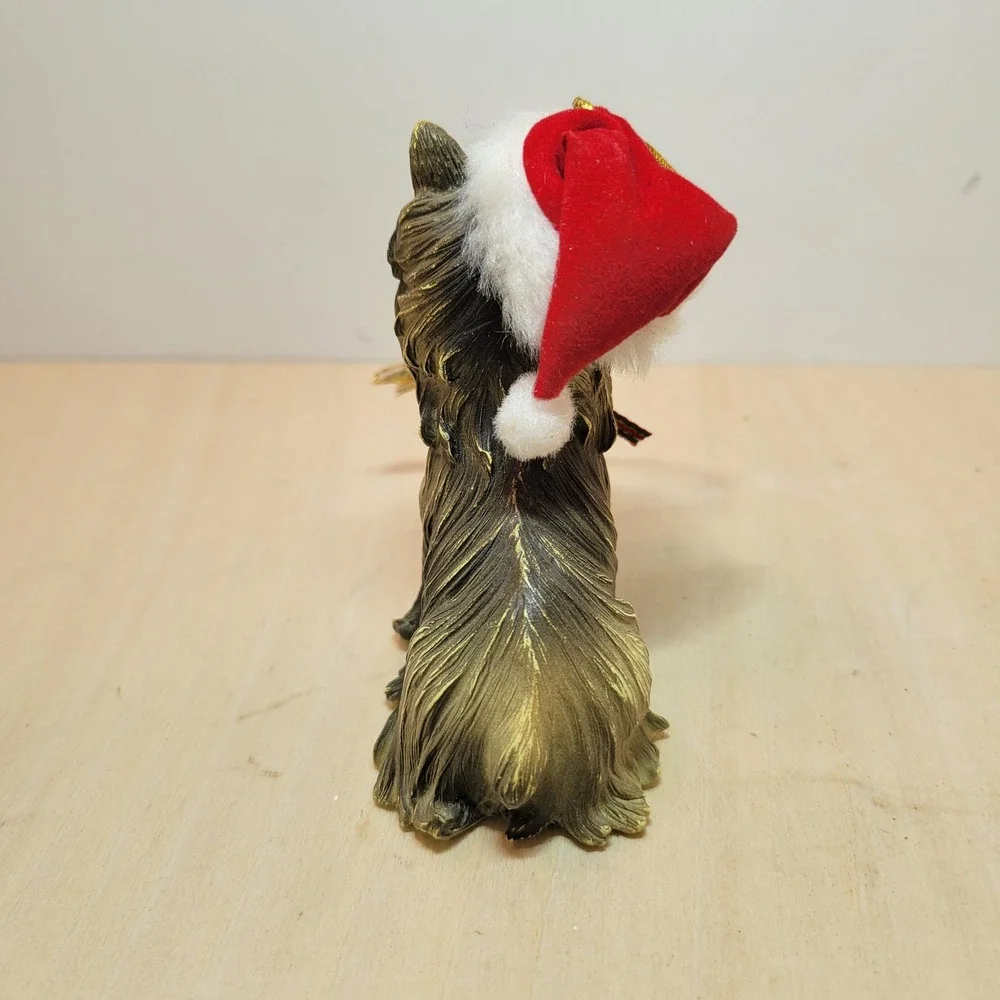 Adorable Yorkshire Terrier Dog‎ Christmas Ornament Santa Hat  Holiday Decor